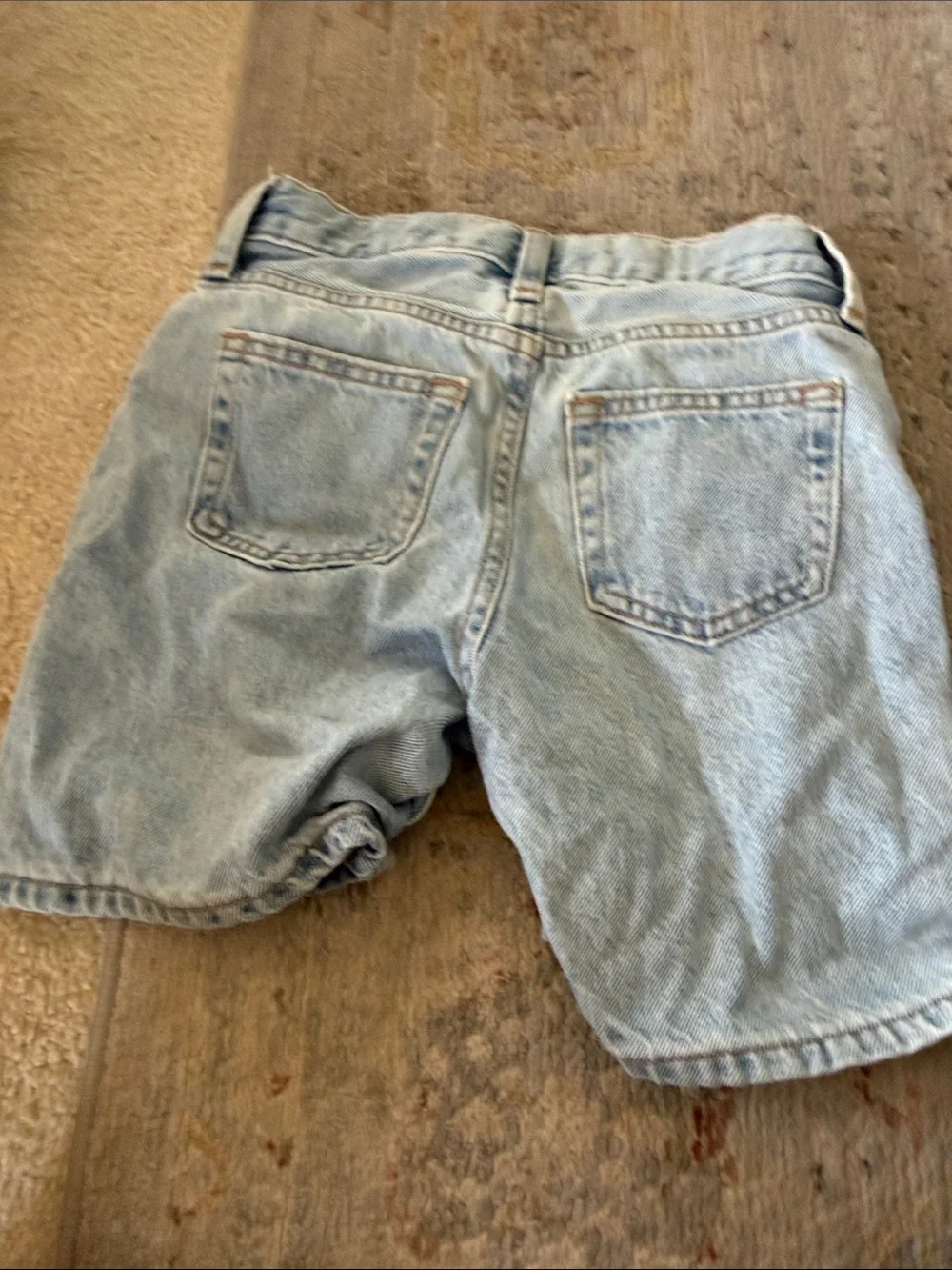 Old Navy Light Blue Denim Kids' Shorts with White Bolt